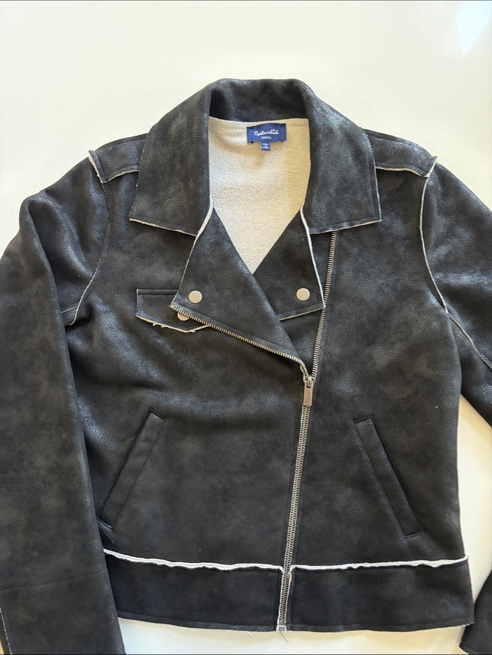 Splendid Black Suede-Look Moto Jacket🖤